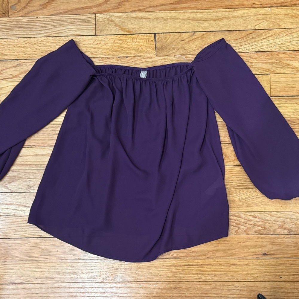 Elegant Purple Off-Shoulder Women's Top